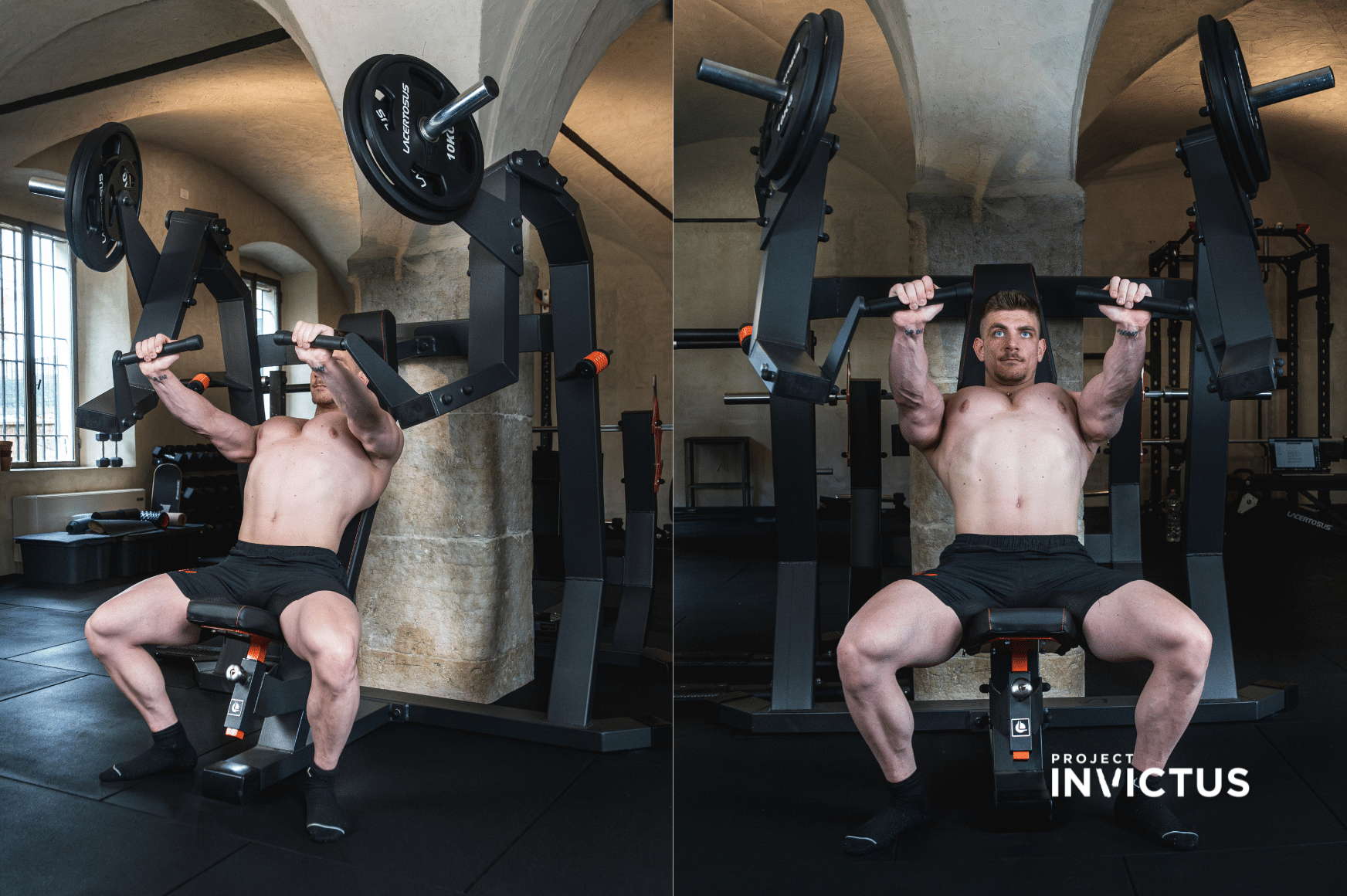 allenamento chest press lacertosus